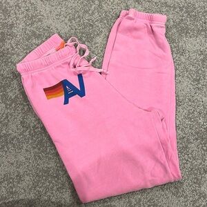 Pink aviator nation sweatpants